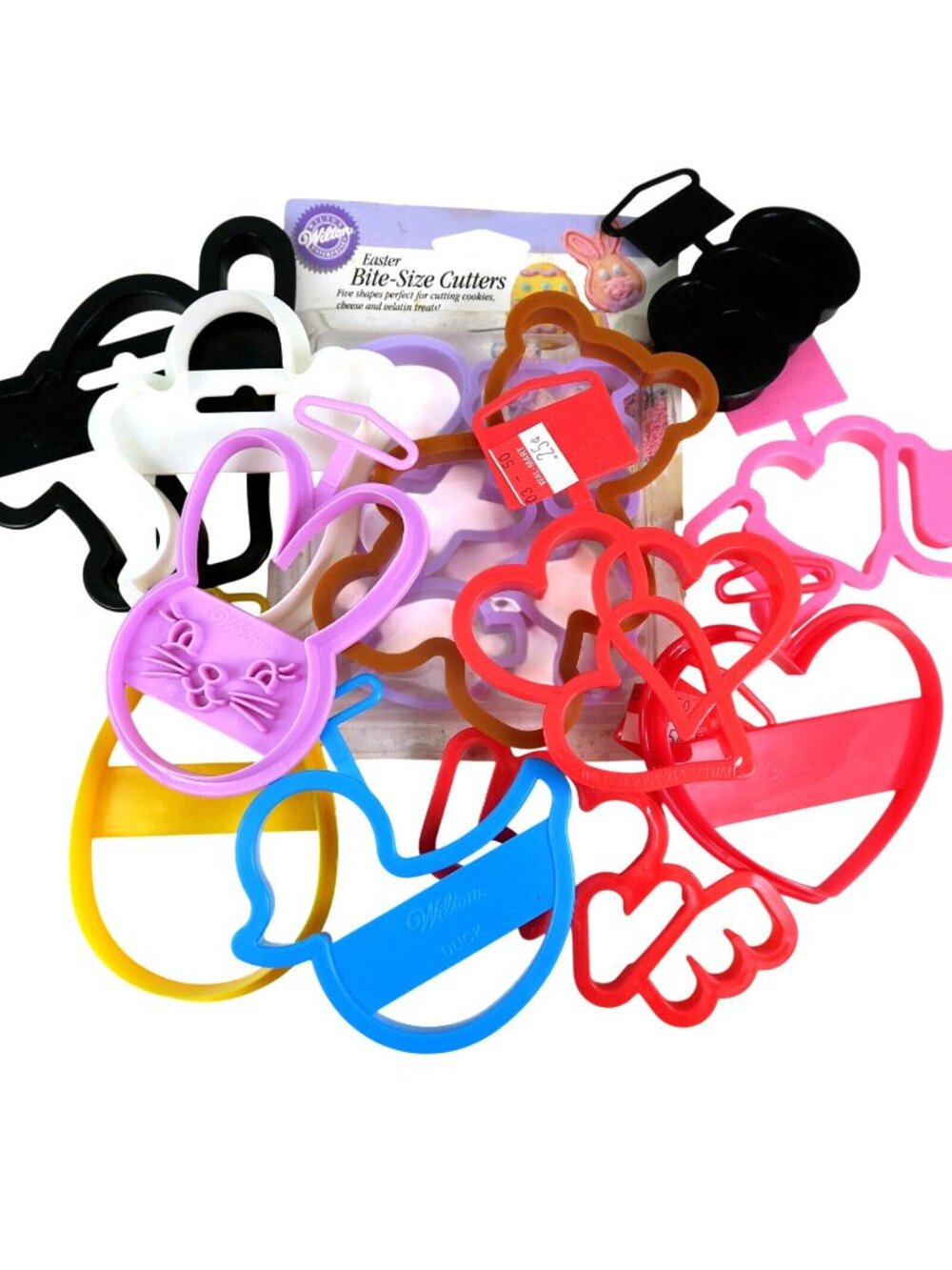 1990s Wilton Cookie Cutters Lot - 17 Plastic Holiday Shapes - Mixed Set